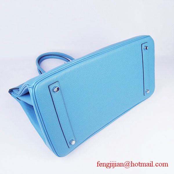 Hermes Birkin 40cm Togo Bag Light Blue 6099 Hermes Birkin 40cm Togo Bag Light Blue 6099